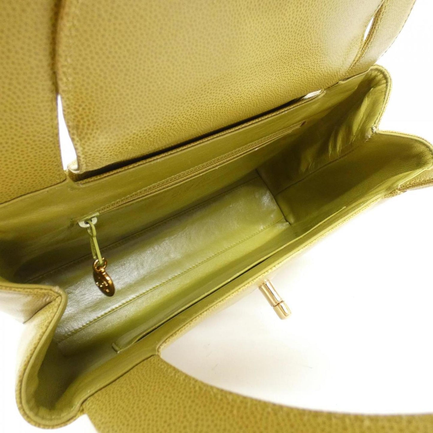 Chanel Calfskin Green Handbags