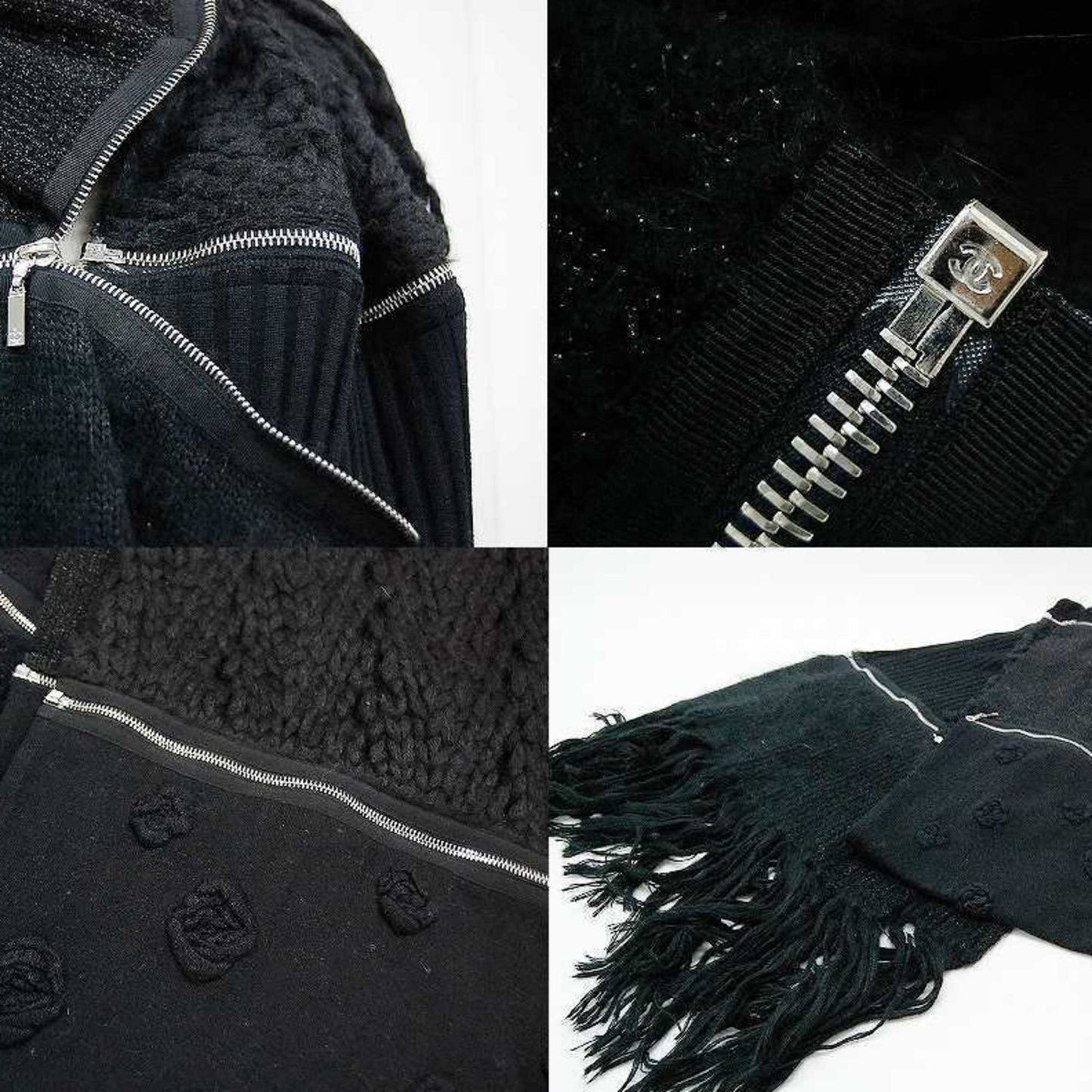 Chanel Wool Black Scarves