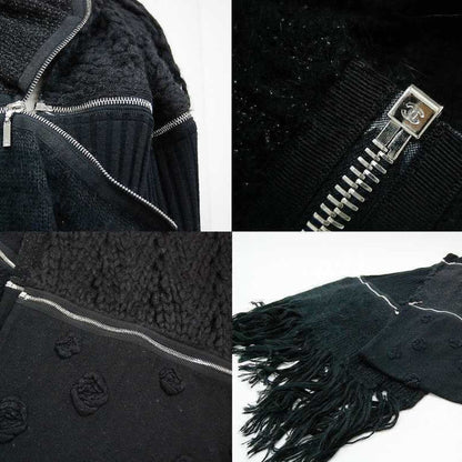 Chanel Wool Black Scarves