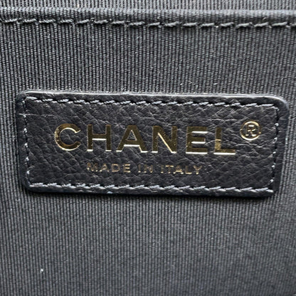 Chanel Calfskin Black Shoulder Bags