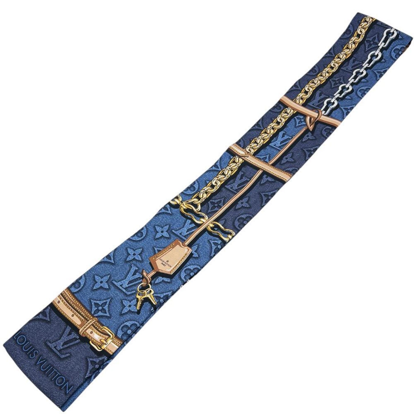 Louis Vuitton Silk Blue Scarves