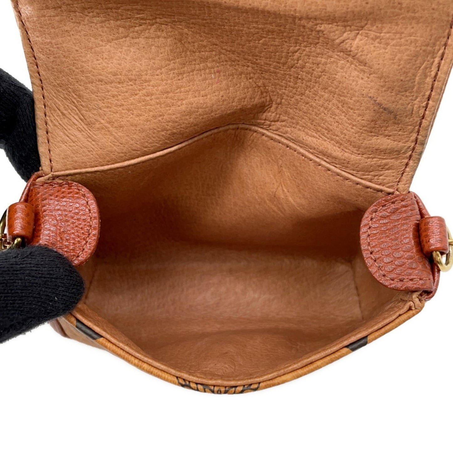 Mcm Pvc Brown Shoulder Bags