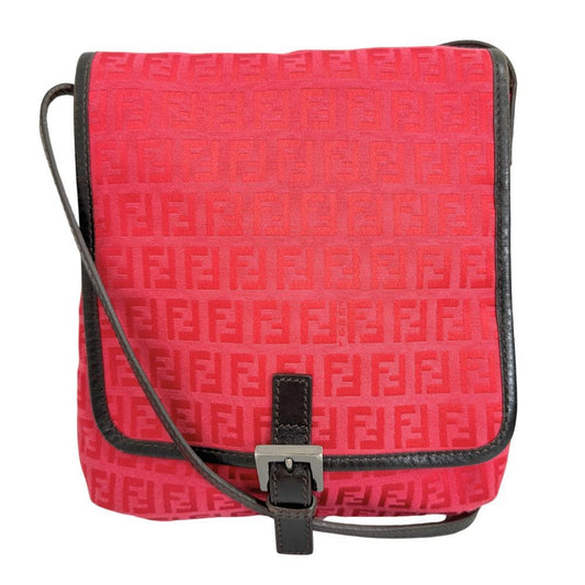 Fendi Canvas Pink Shoulder Bags