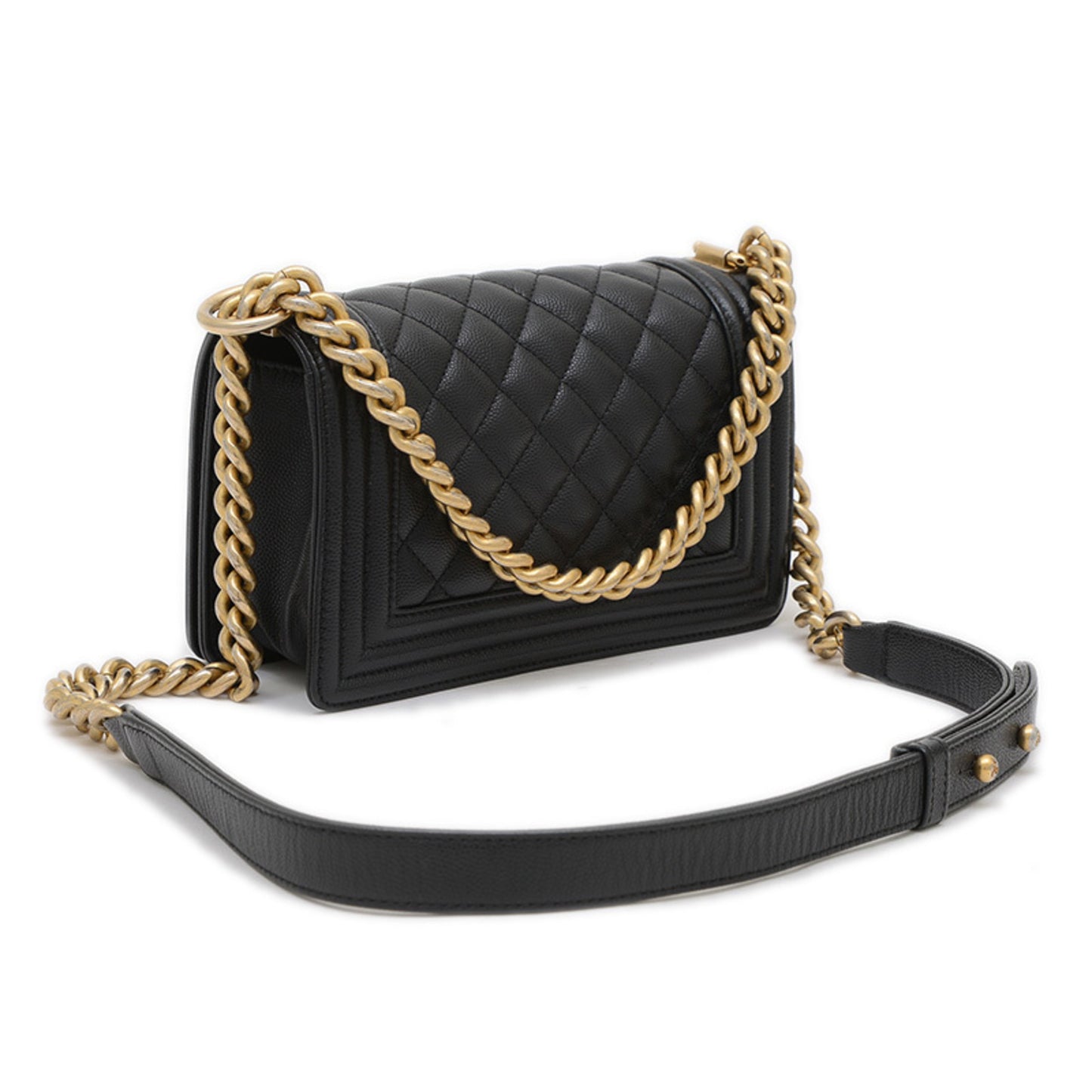 Chanel Calfskin Black Shoulder Bags