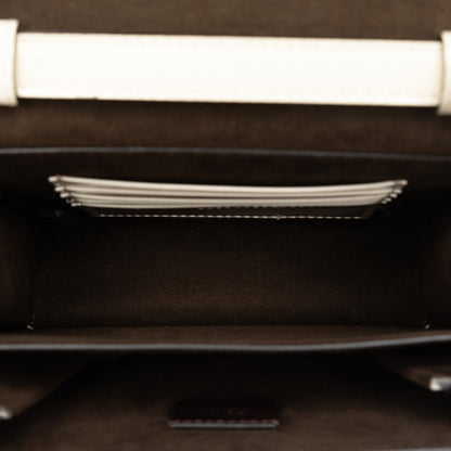 Fendi Patent White Shoulder Bags