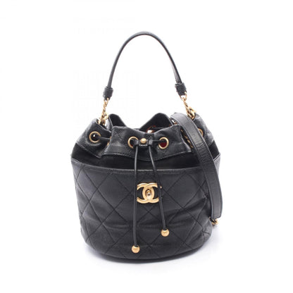 Chanel Calfskin Black Shoulder Bags