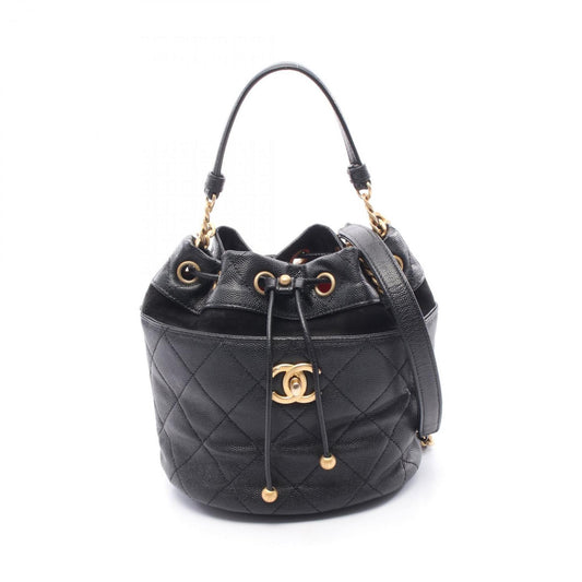 Chanel Calfskin Black Shoulder Bags