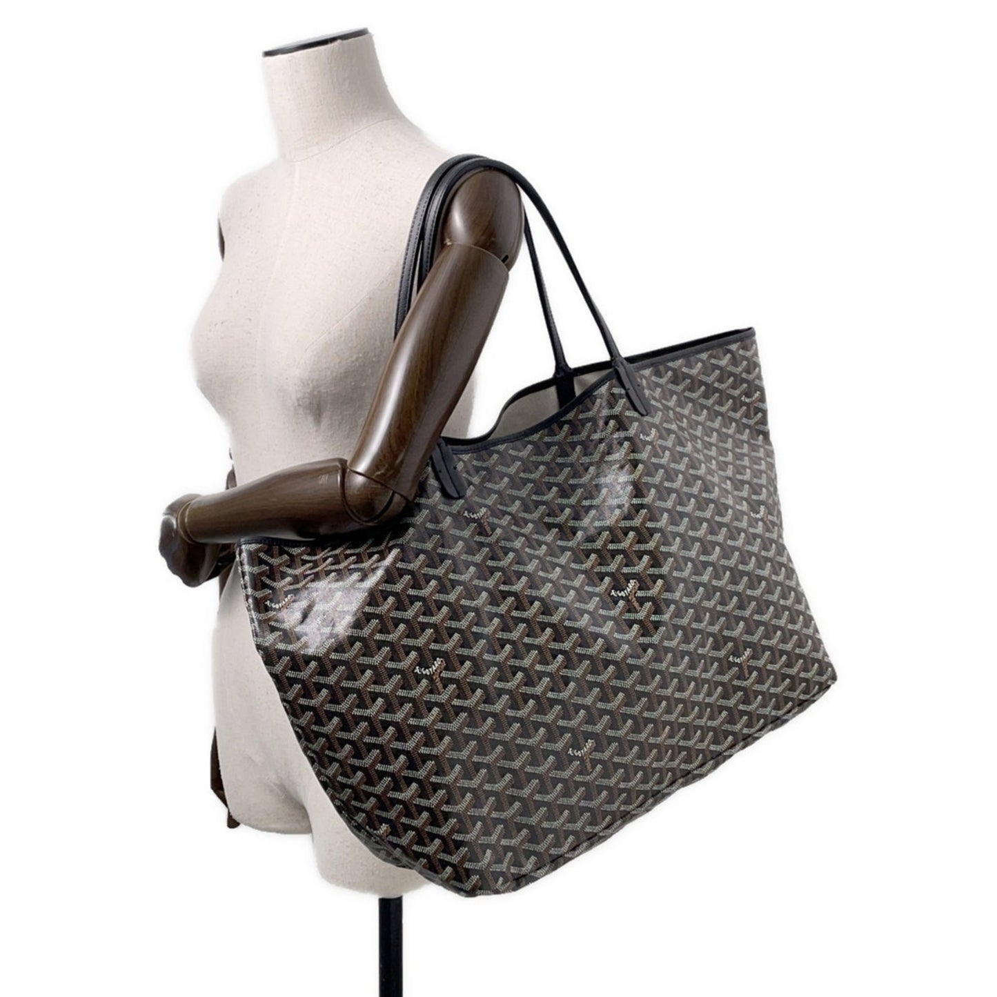 Goyard Pvc Black Tote Bags