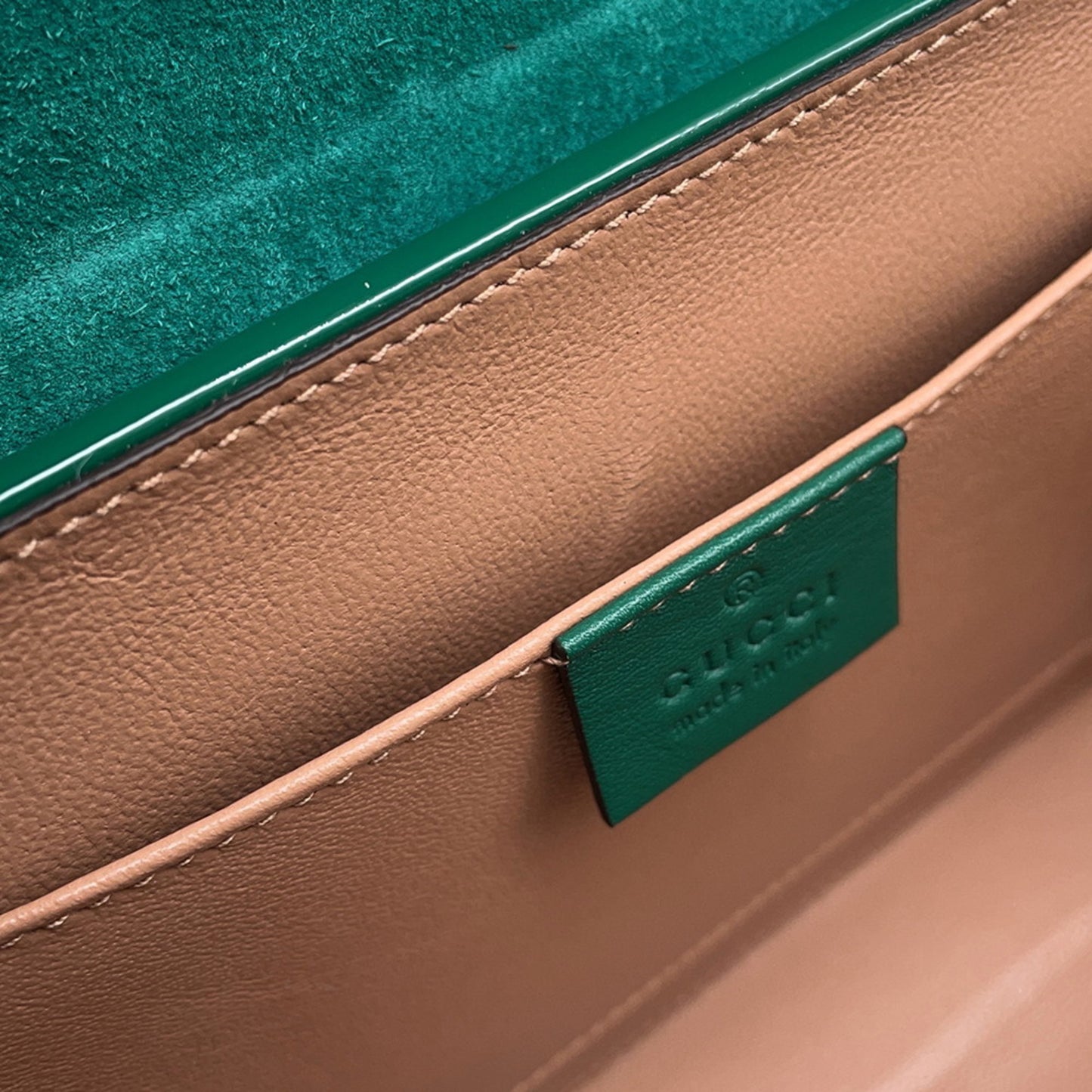 Gucci Patent Green Handbags
