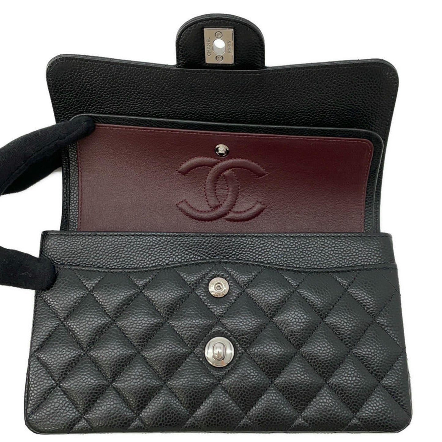 Chanel Calfskin Black Shoulder Bags