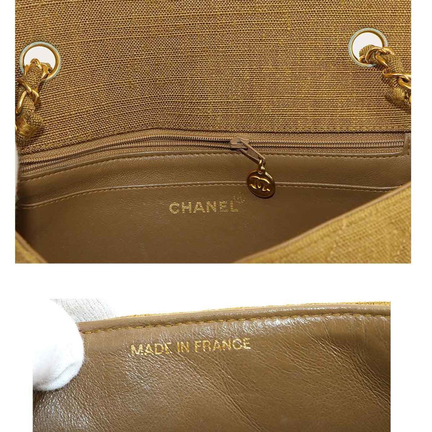 Chanel Canvas Brown Shoulder Bags
