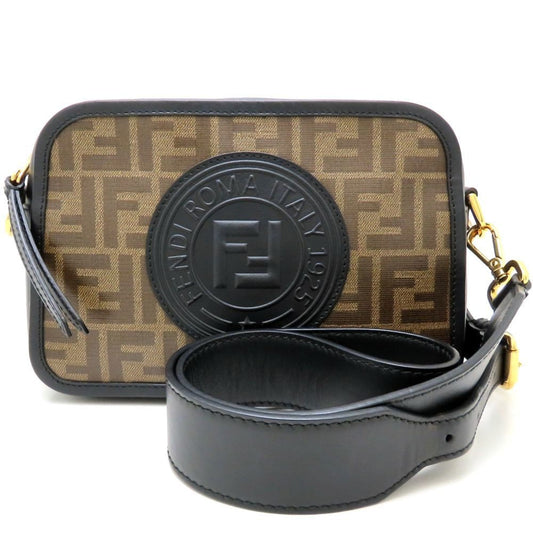 Fendi Coated Canvas Black Shoulder Bags