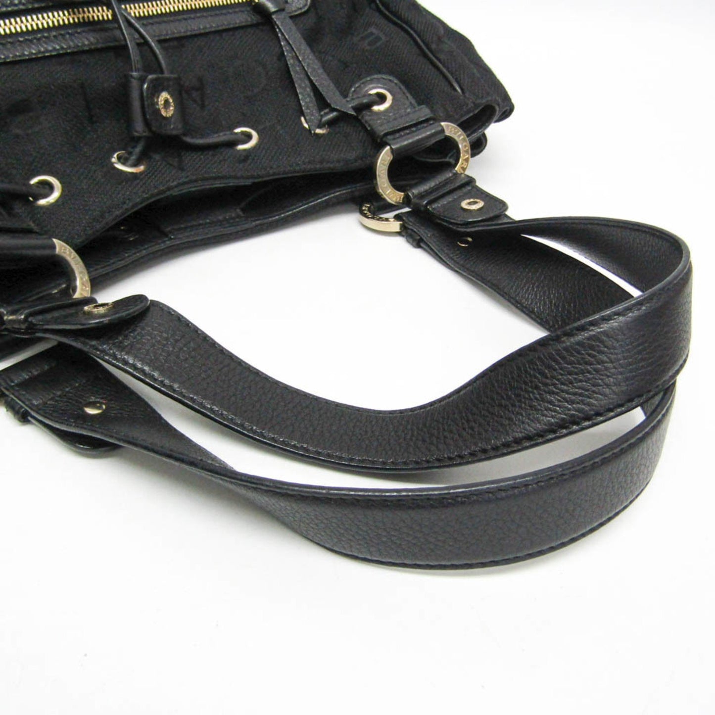 Bvlgari Canvas Black Handbags