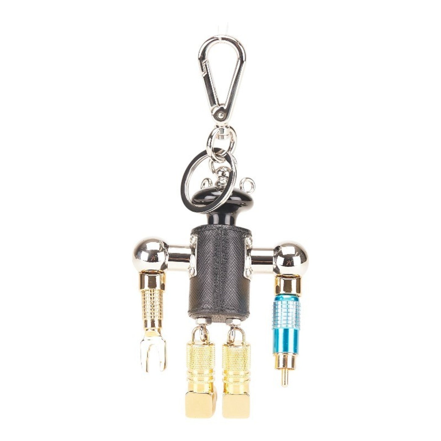 Prada Gold Black Key Rings