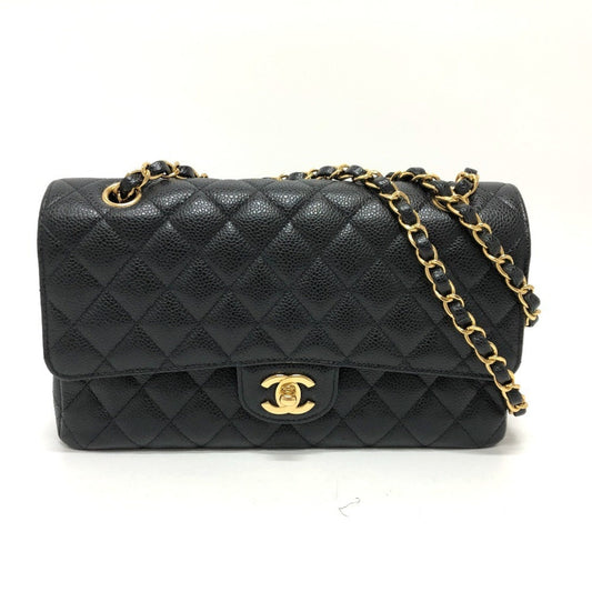 Chanel Calfskin Black Shoulder Bags