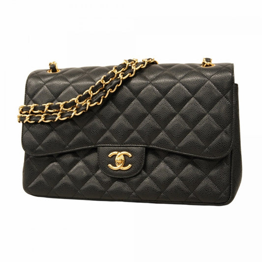 Chanel Calfskin Black Shoulder Bags