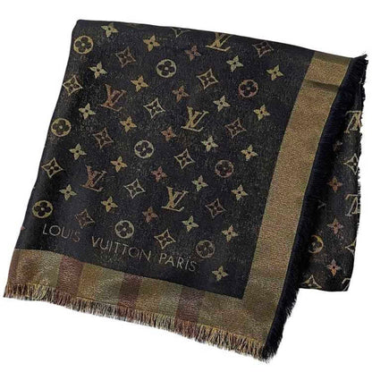 Louis Vuitton Silk Black Scarves