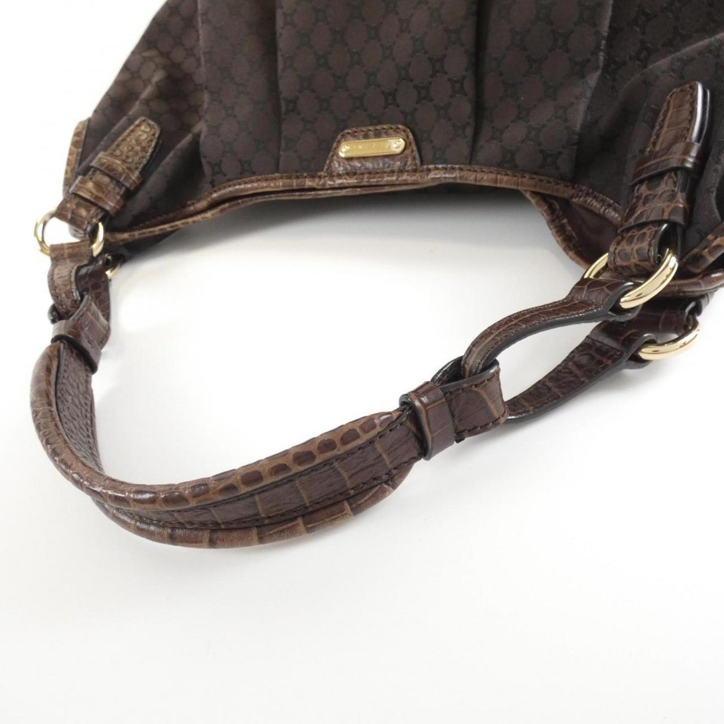 Celine Canvas Brown Shoulder Bags