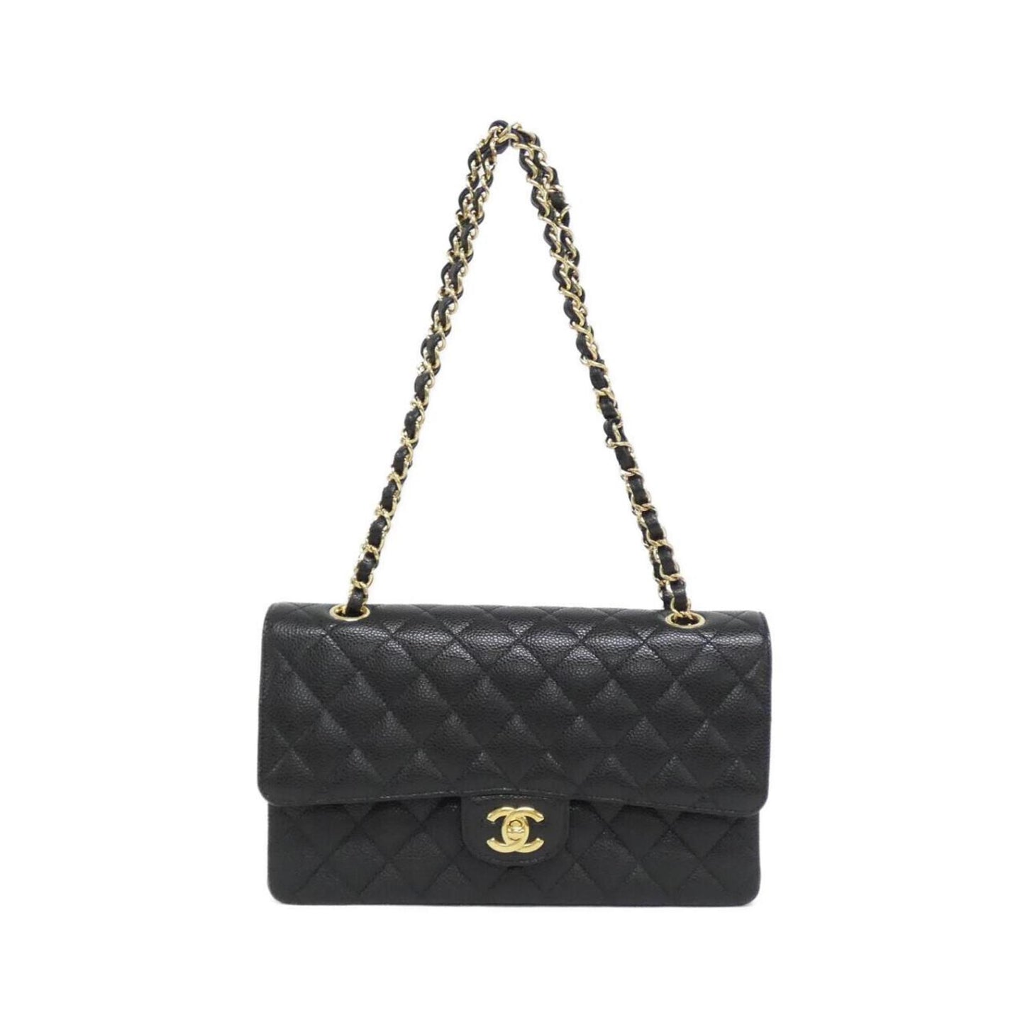 Chanel Calfskin Black Shoulder Bags