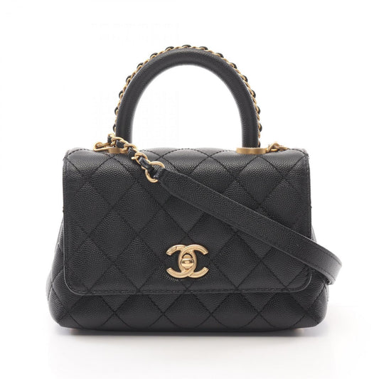 Chanel Calfskin Black Handbags