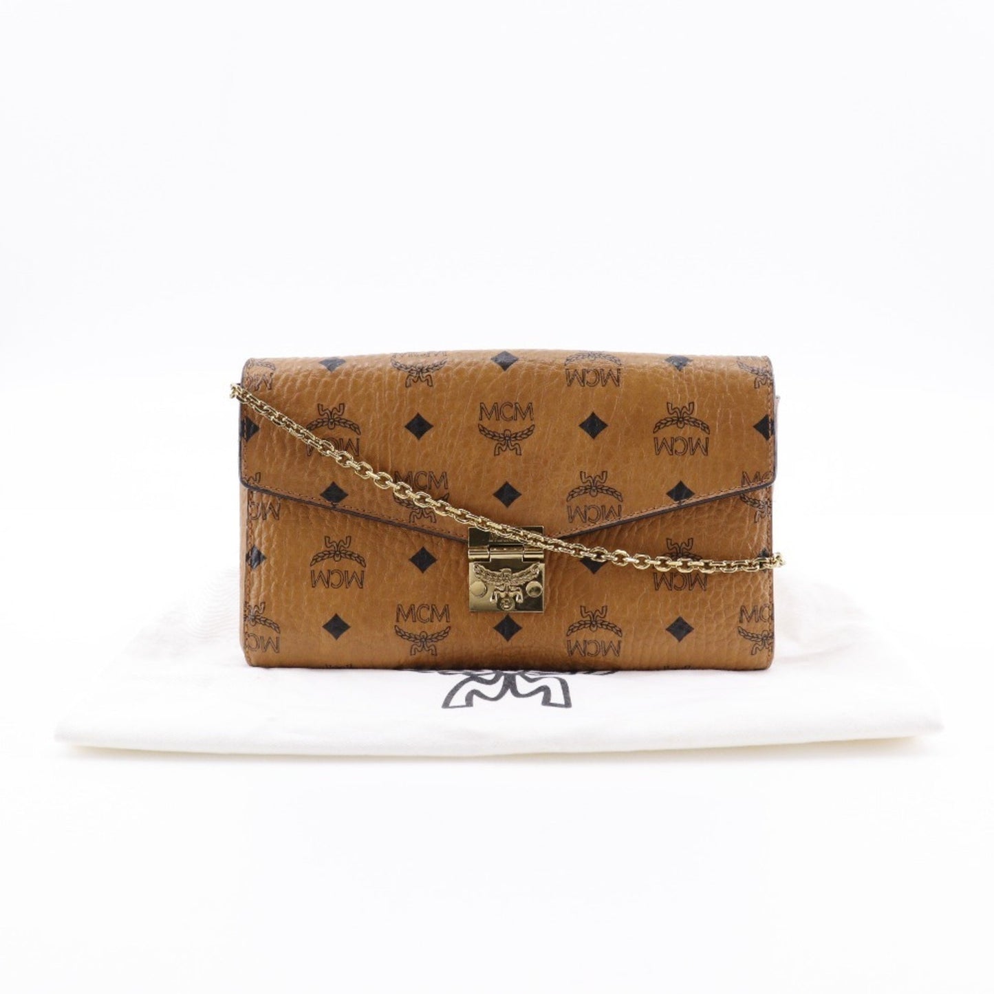 Mcm Pvc Brown Shoulder Bags