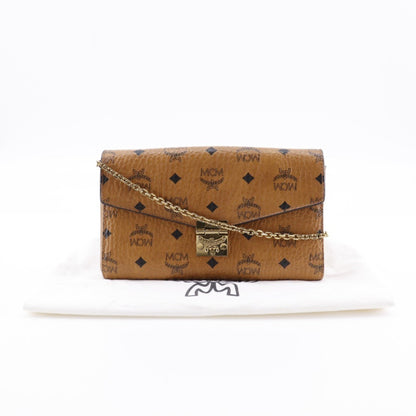 Mcm Pvc Brown Shoulder Bags
