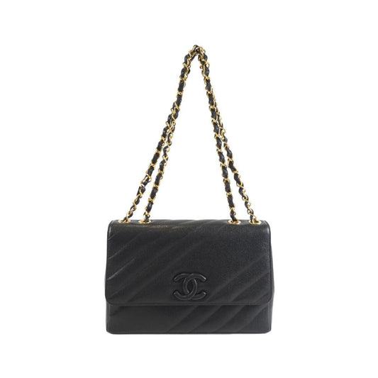 Chanel Calfskin Black Shoulder Bags