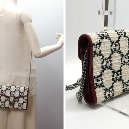 Gucci Tweed Black Clutch Bags