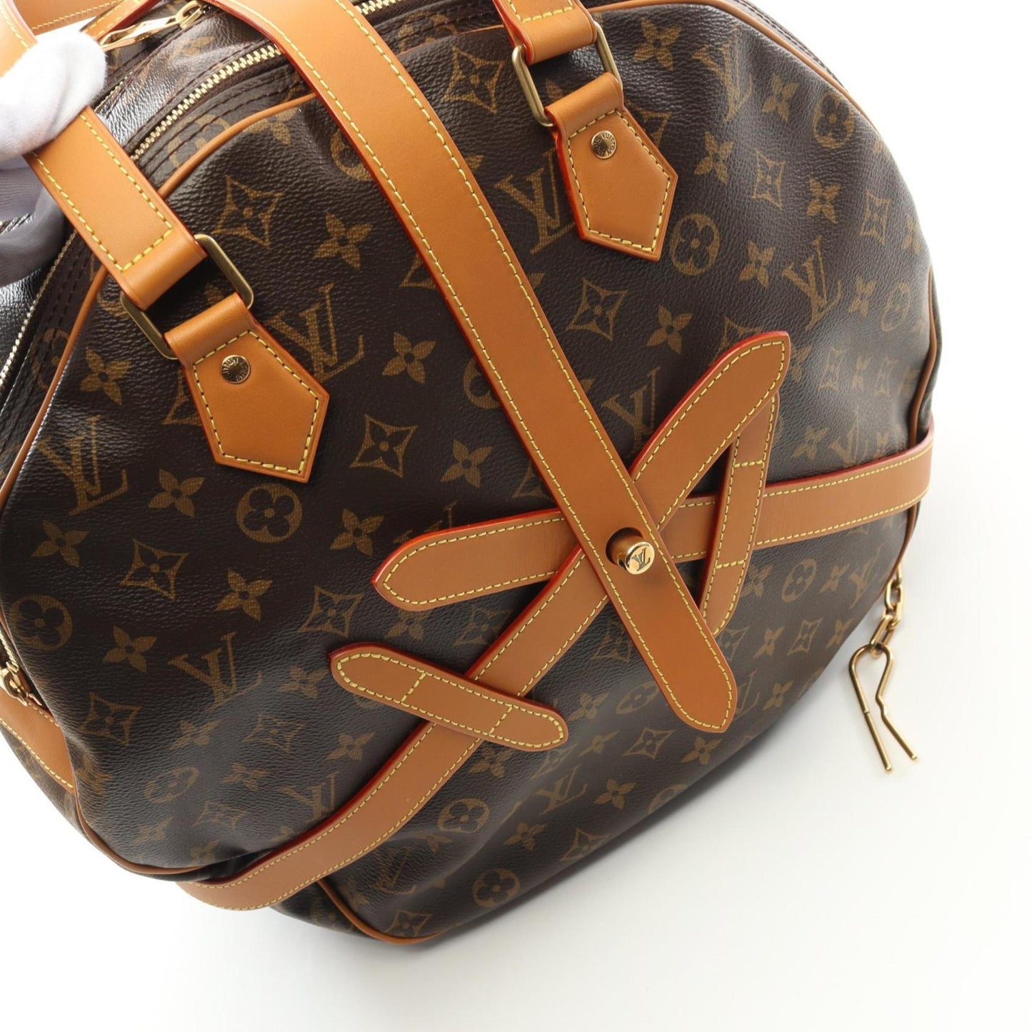 Louis Vuitton Coated Canvas Brown Travel Bags