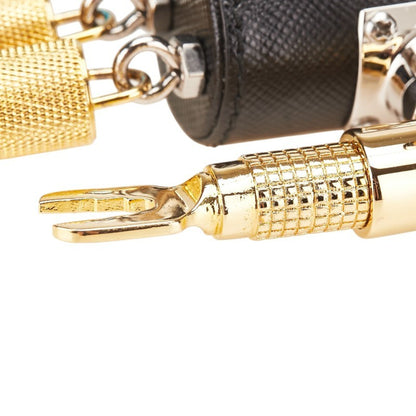 Prada Gold Black Key Rings