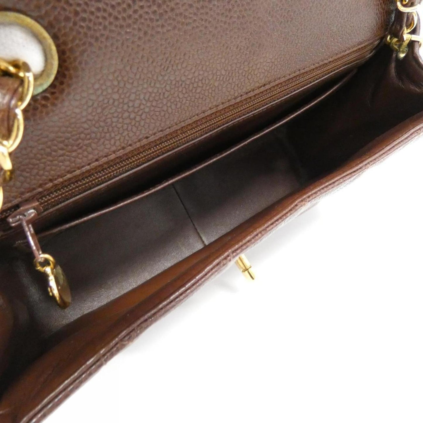 Chanel Calfskin Brown Shoulder Bags