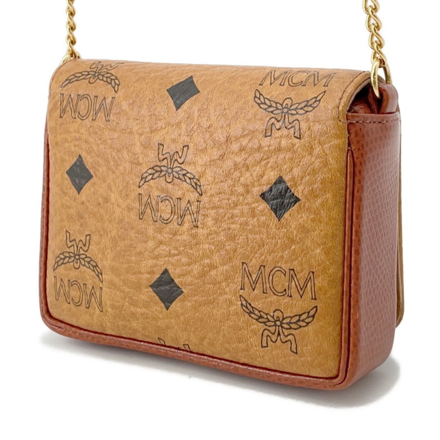 Mcm Pvc Brown Shoulder Bags