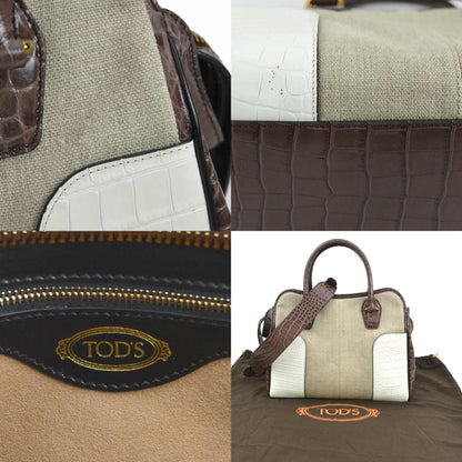 Tod's Canvas Brown Handbags