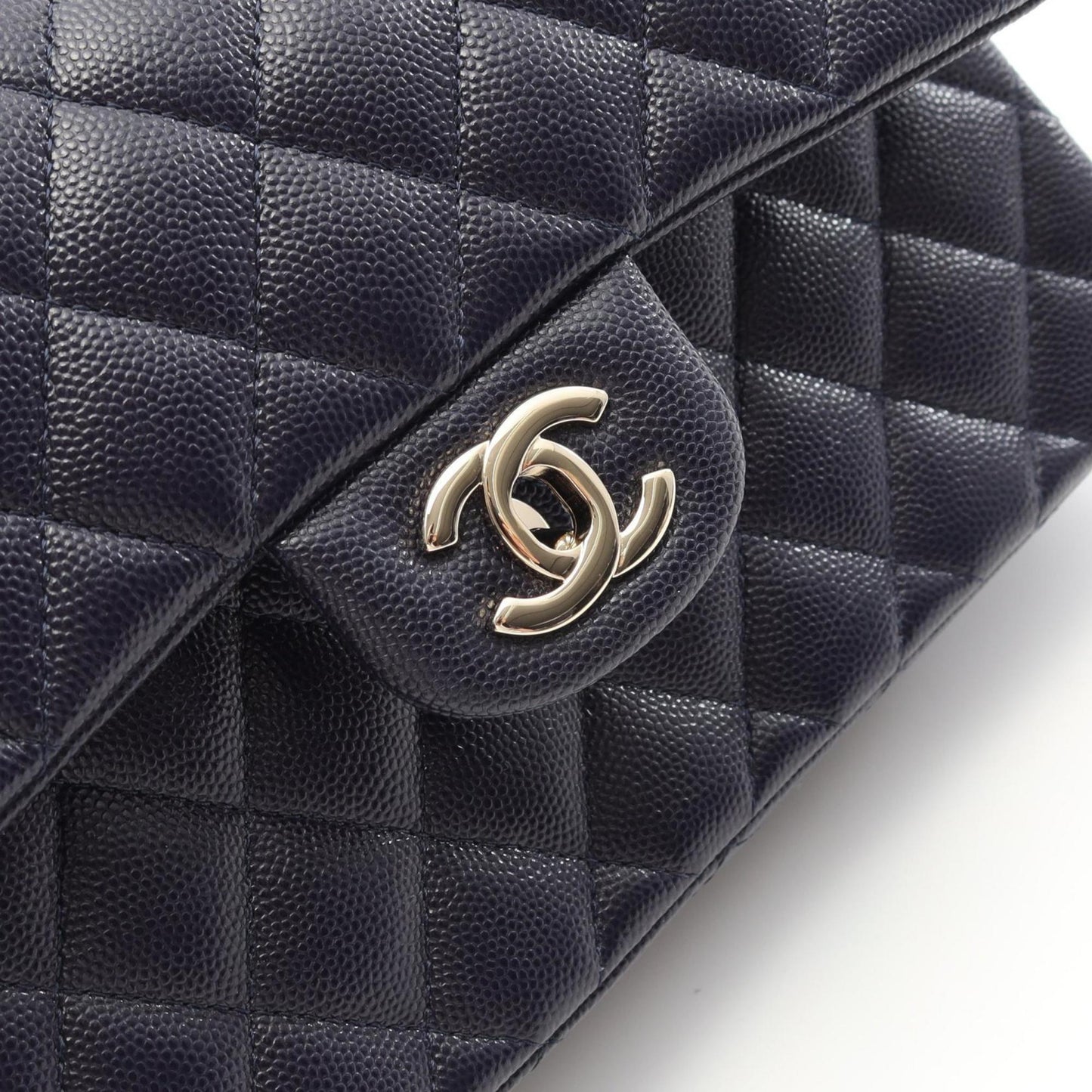 Chanel Calfskin Blue Shoulder Bags