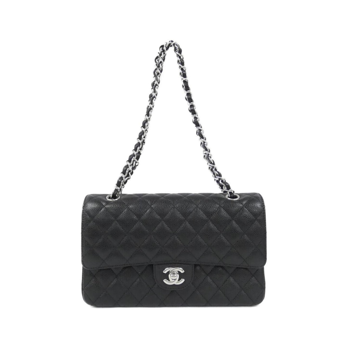 Chanel Calfskin Black Shoulder Bags