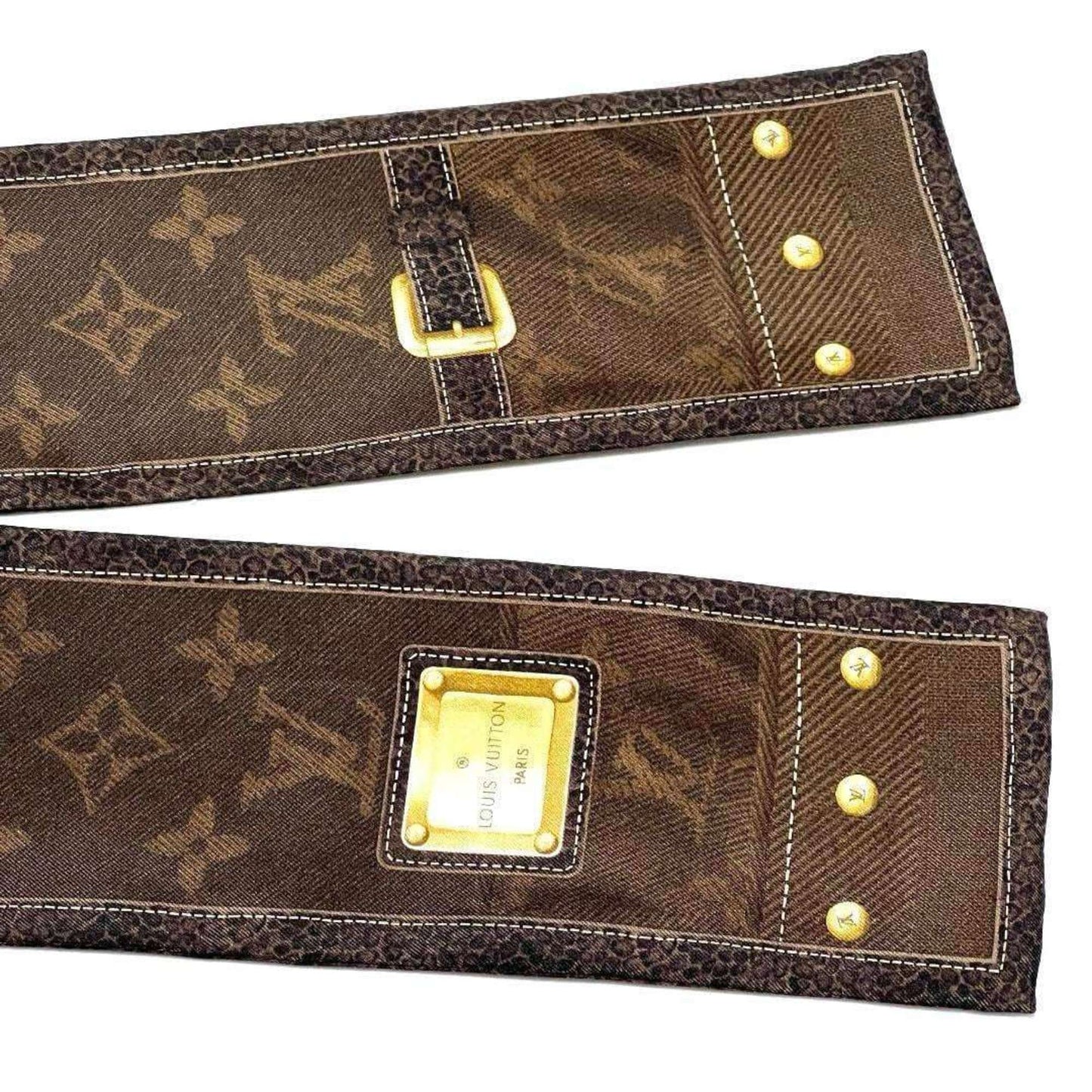 Louis Vuitton Silk Brown Scarves