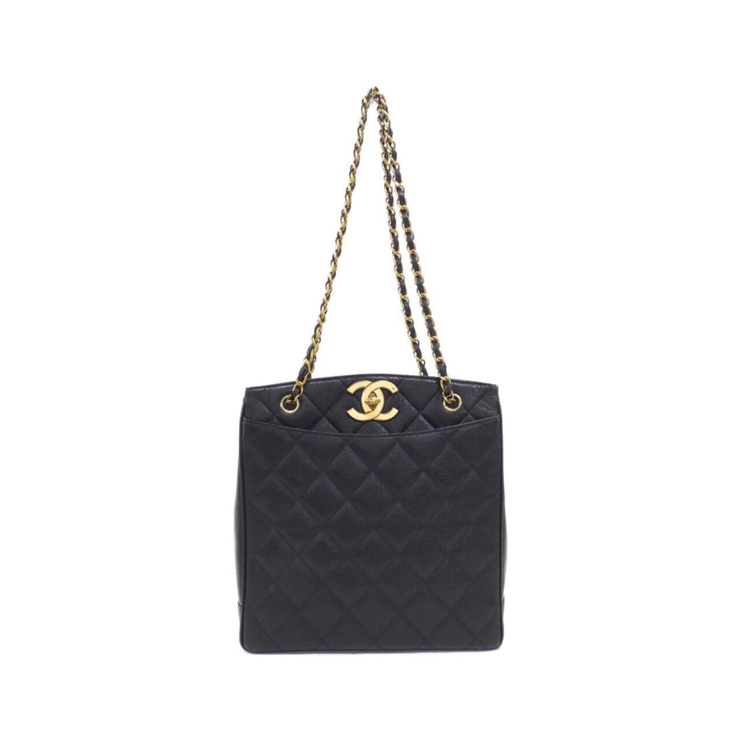 Chanel Calfskin Black Shoulder Bags