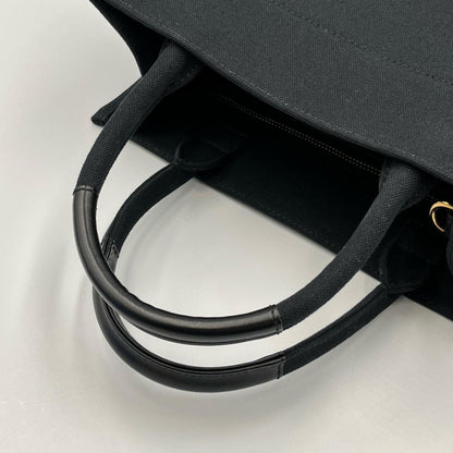 Versace Canvas Black Tote Bags