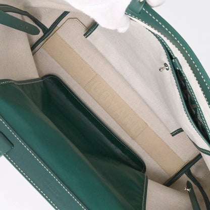 Goyard Coated Canvas Green Tote Bags