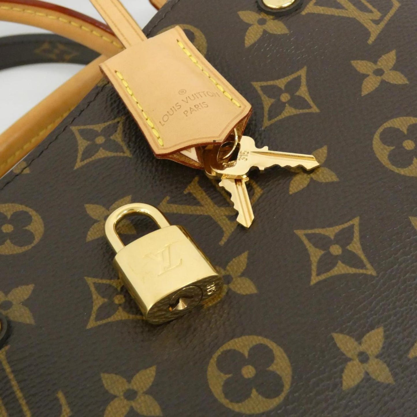 Louis Vuitton Coated Canvas Brown Handbags