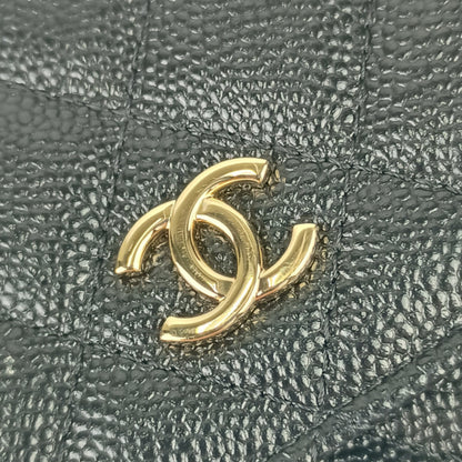 Chanel Calfskin Black Shoulder Bags