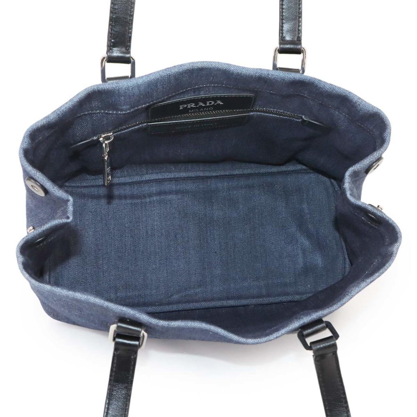 Prada Denim Black Tote Bags