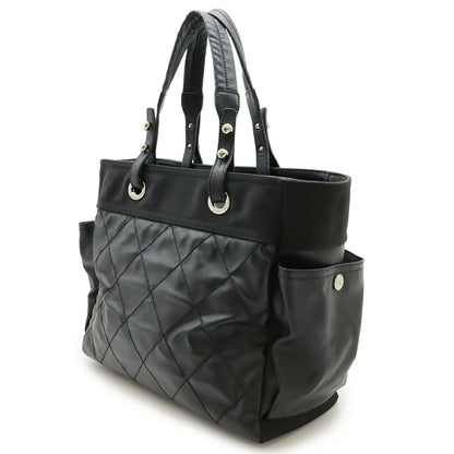 Chanel Coated Canvas Black Shoulder Bags