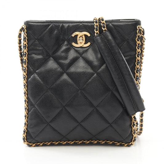 Chanel Calfskin Black Shoulder Bags
