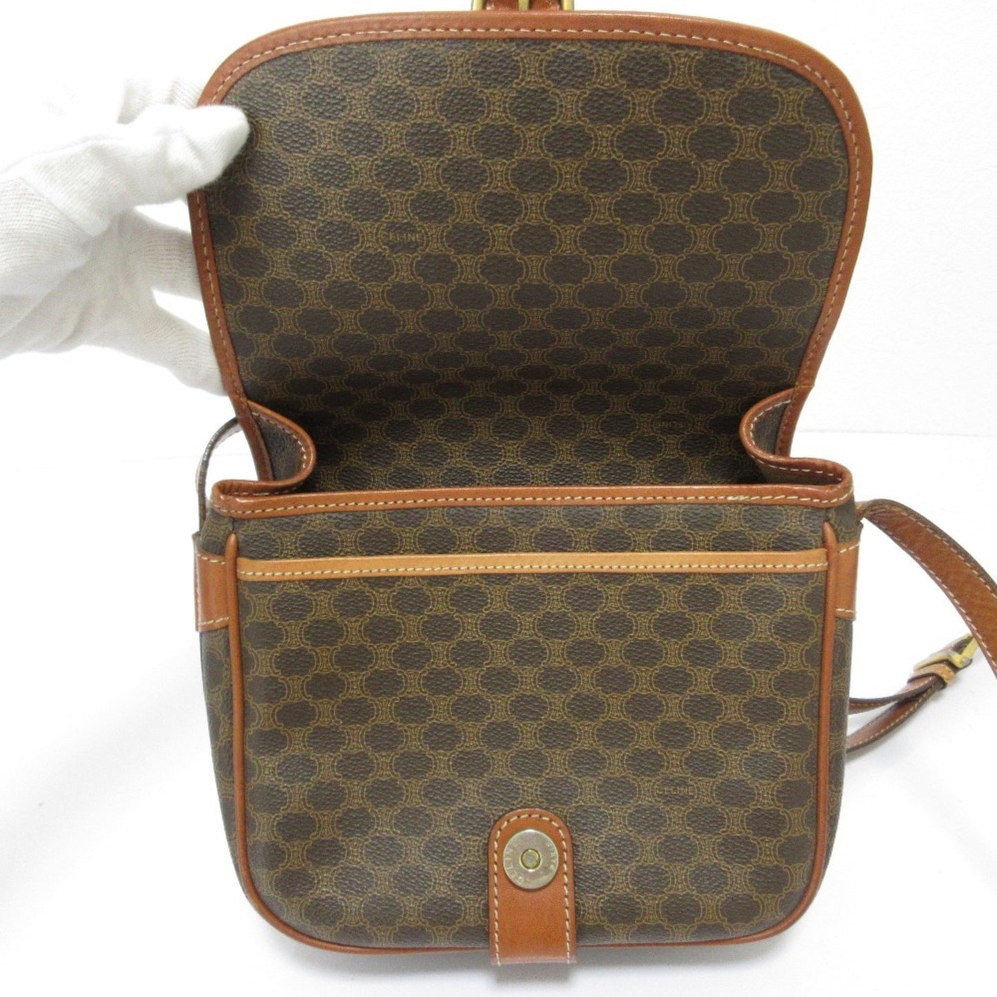 Celine Pvc Brown Shoulder Bags