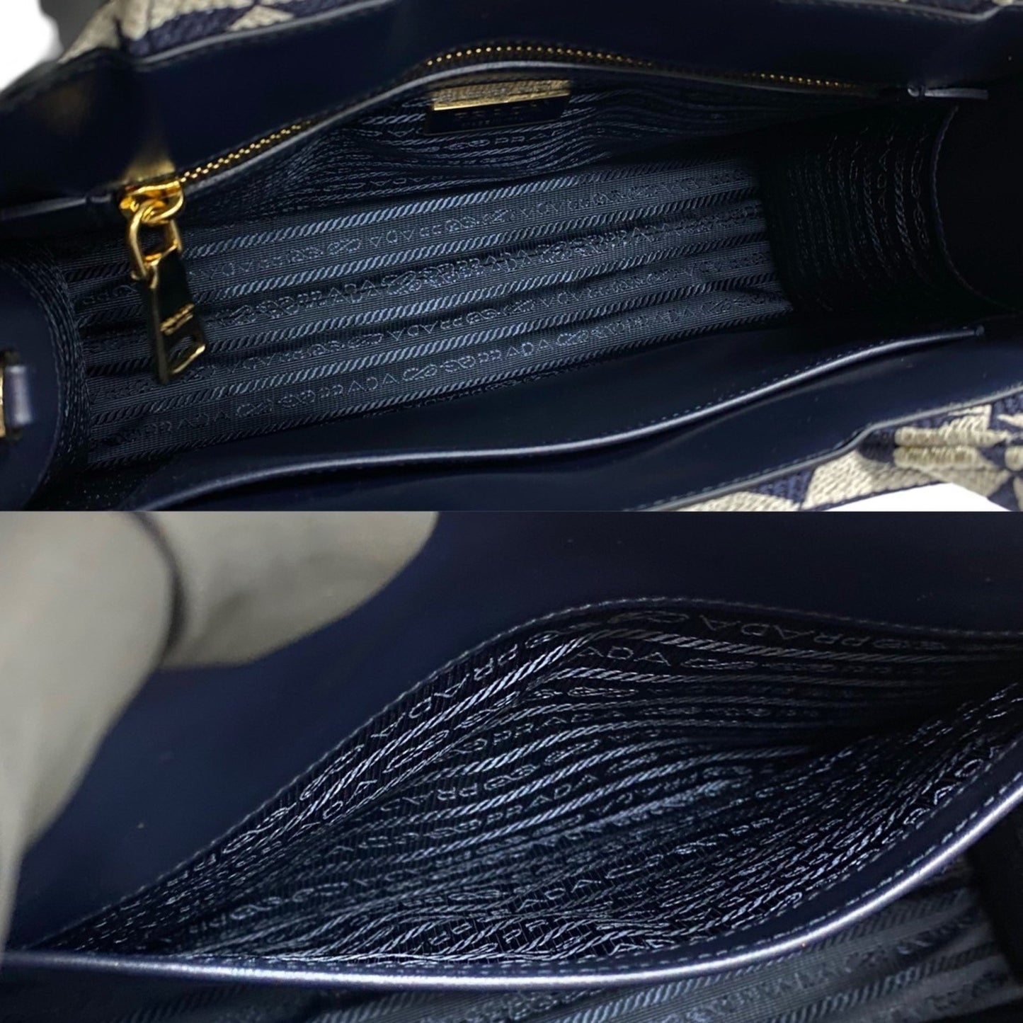 Prada Canvas Blue Handbags