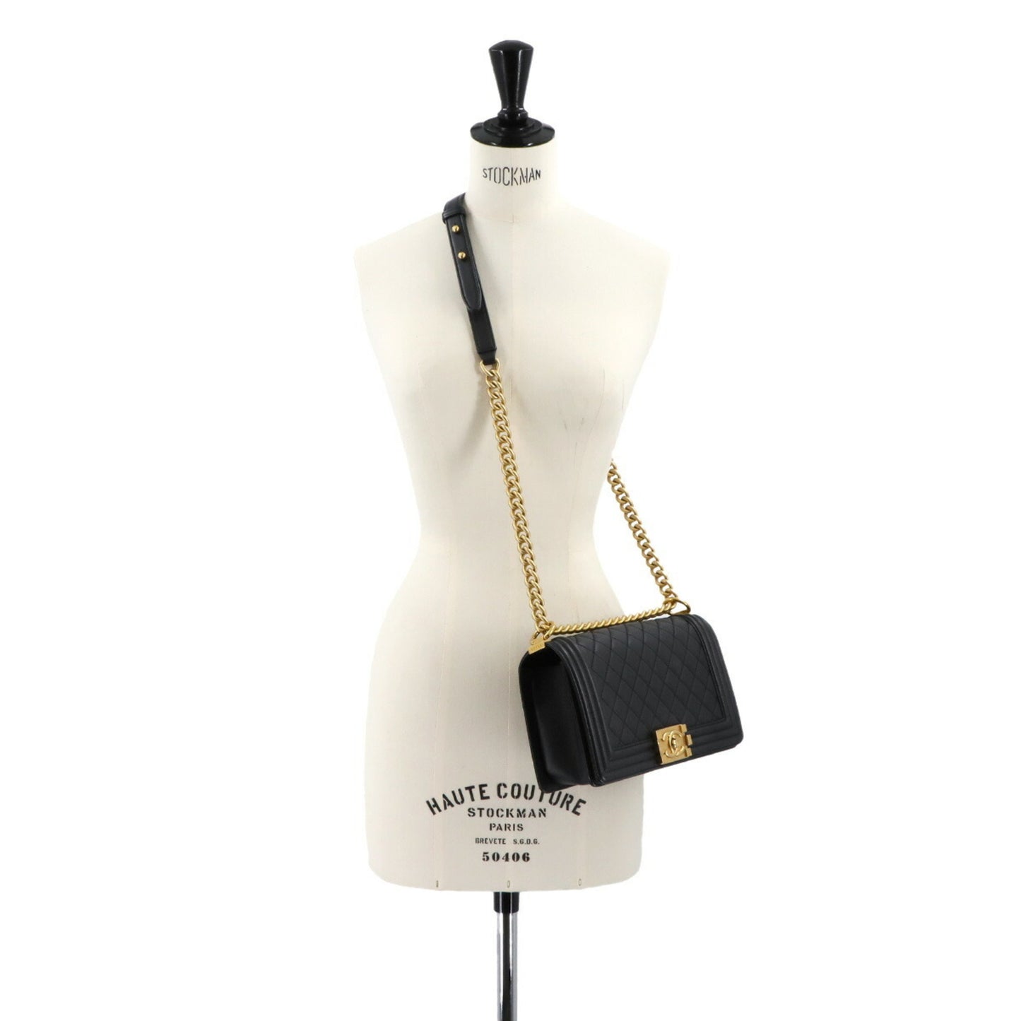 Chanel Calfskin Black Shoulder Bags
