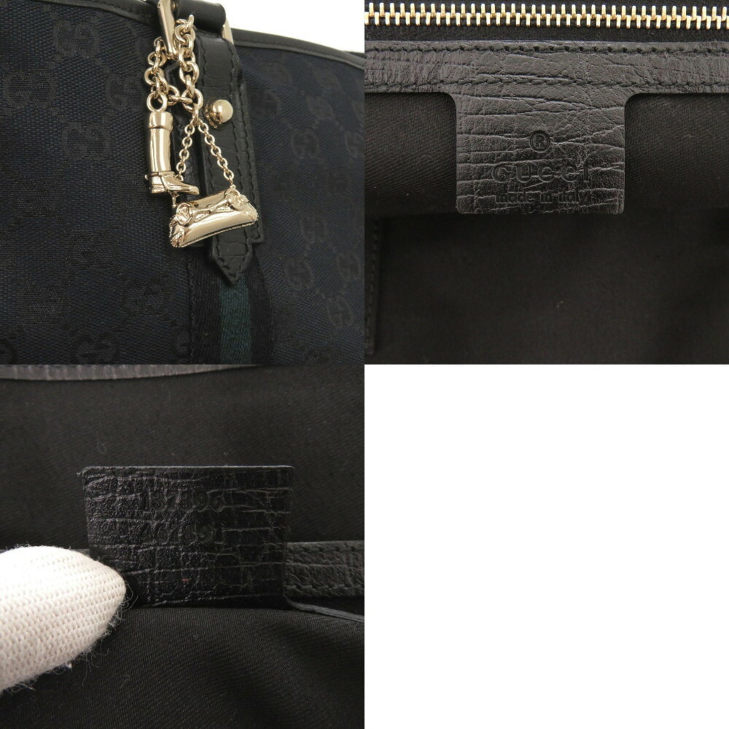Gucci Canvas Black Tote Bags