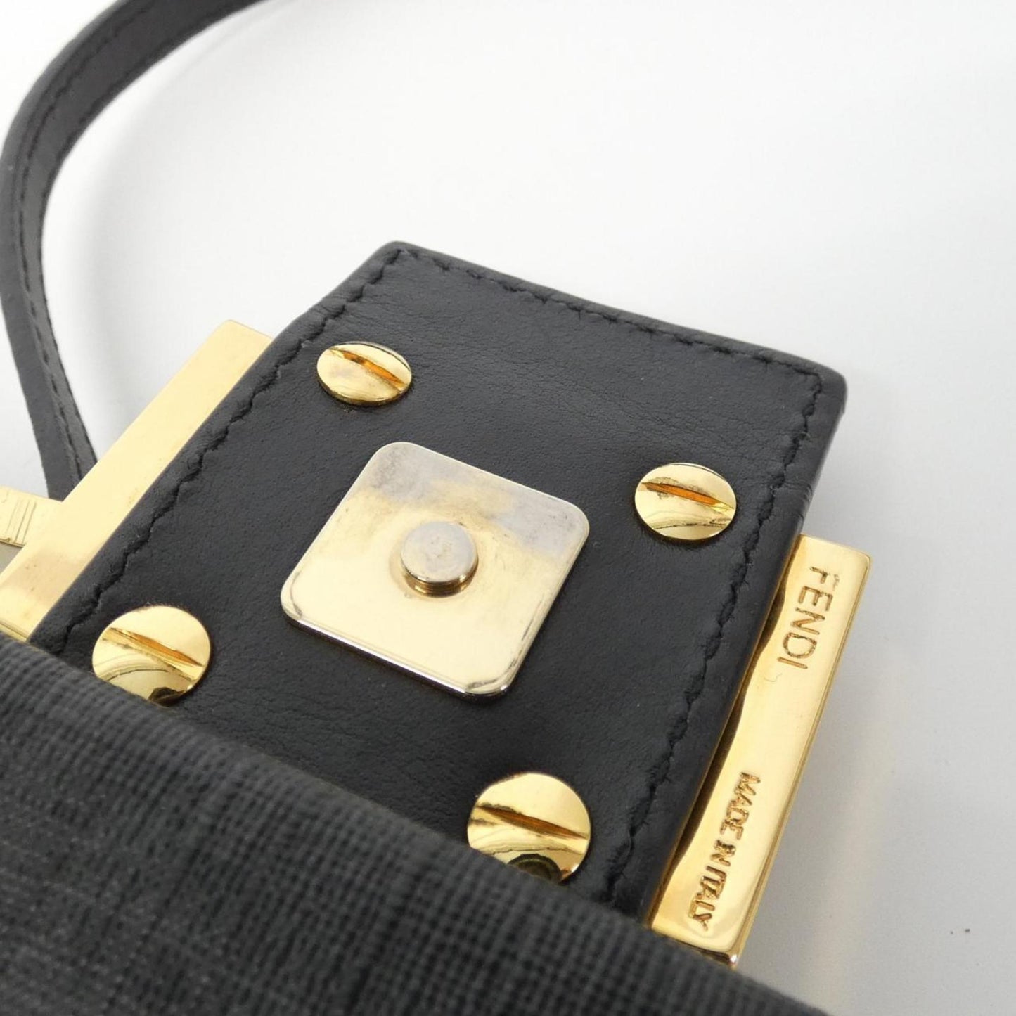 Fendi Coated Canvas Black Shoulder Bags