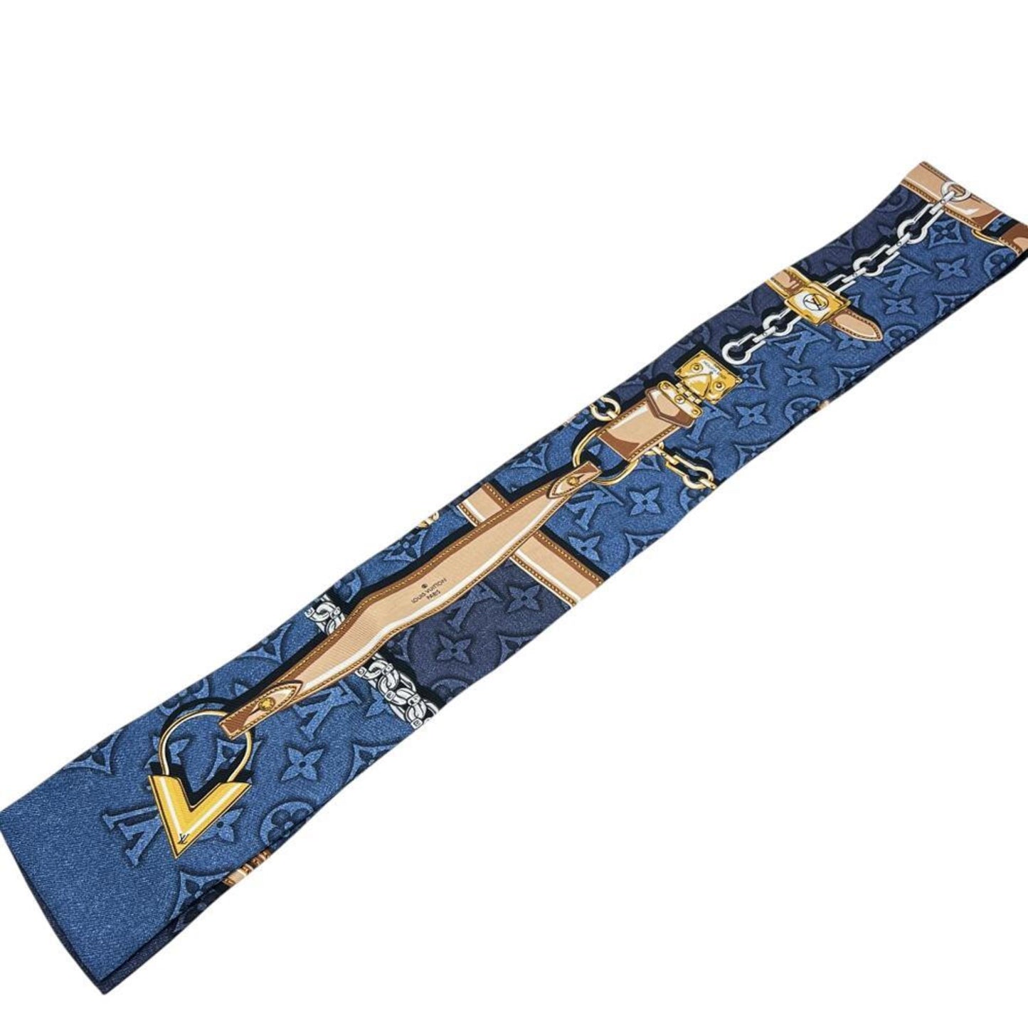 Louis Vuitton Silk Blue Scarves